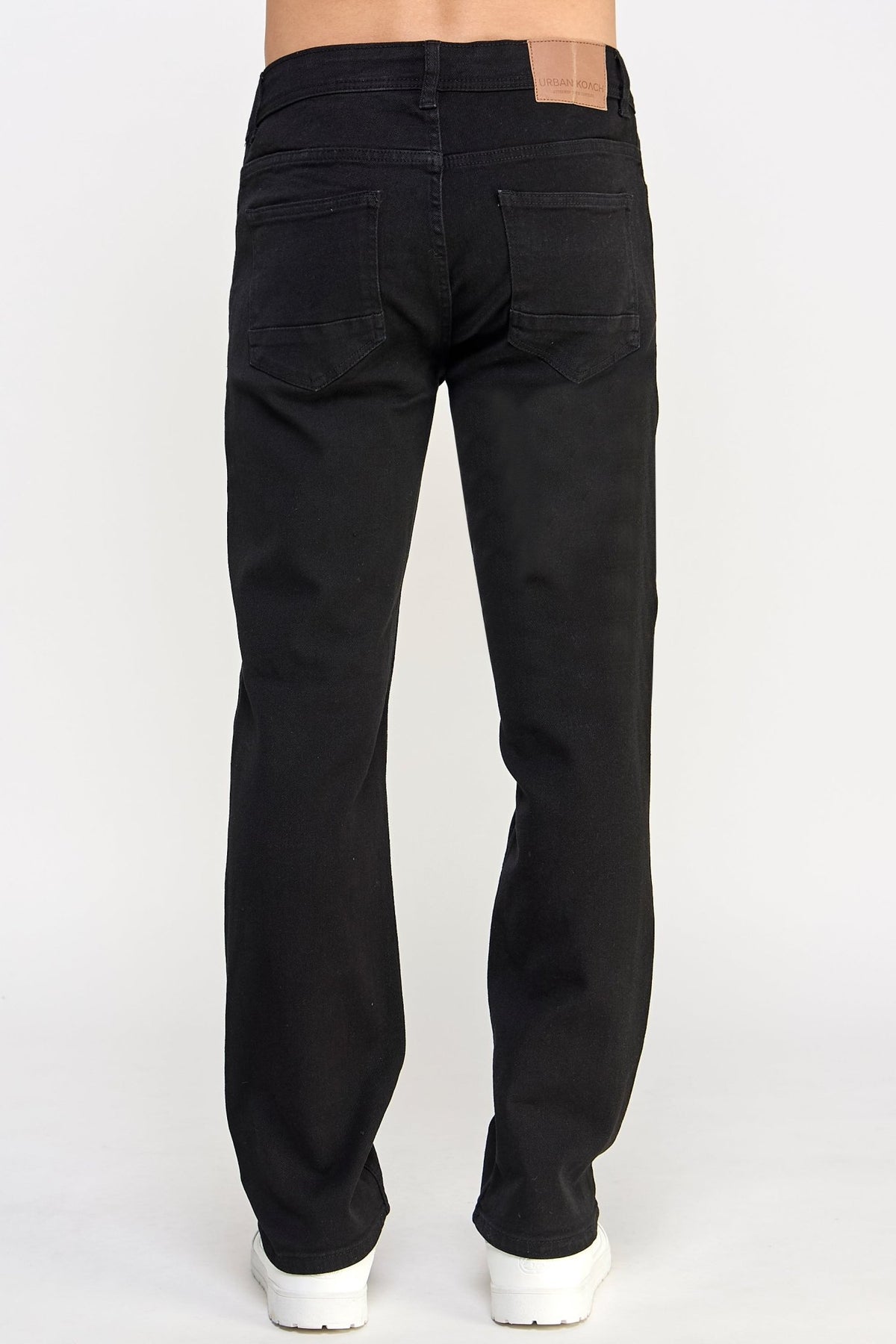 Black Men's Straight Fit Jeans - MEN's Trousers - UrbanKoach