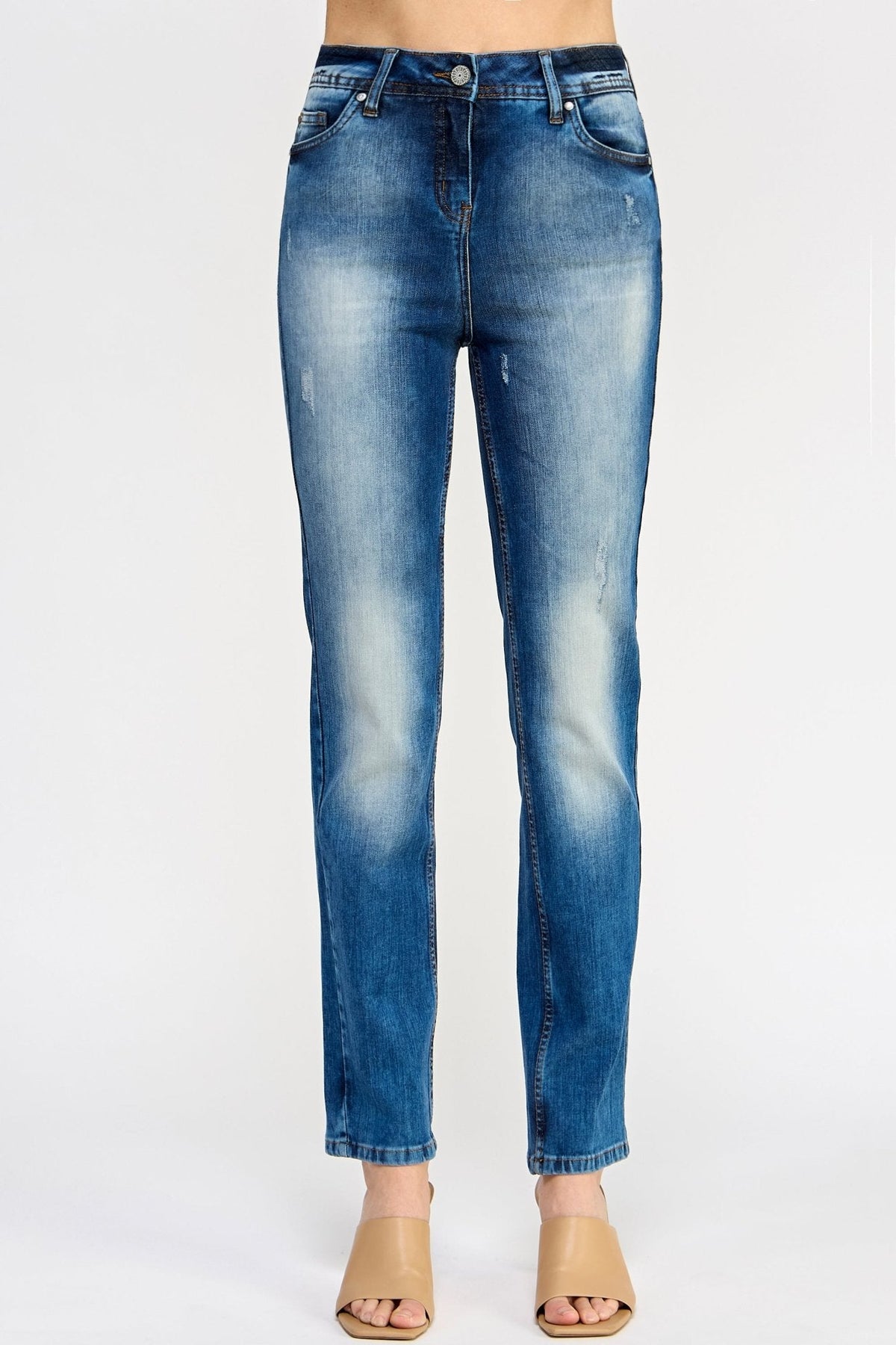 Blue Wash Denim Jeans - Ladies Trousers - UrbanKoach