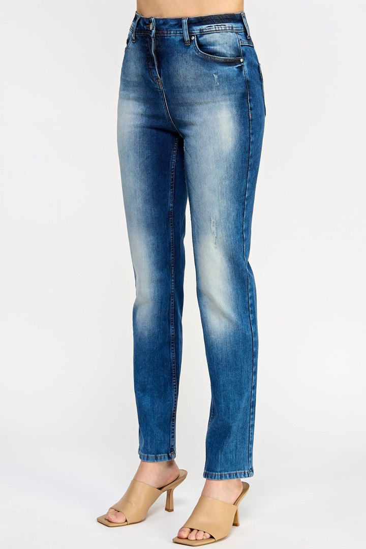 Blue Wash Denim Jeans - Ladies Trousers - UrbanKoach