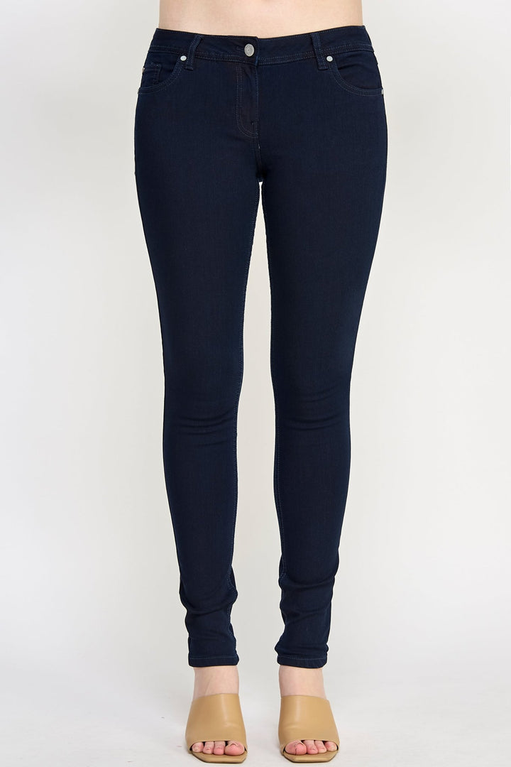 Dark - Blue Straight Fit Jeans - Ladies Trousers - UrbanKoach