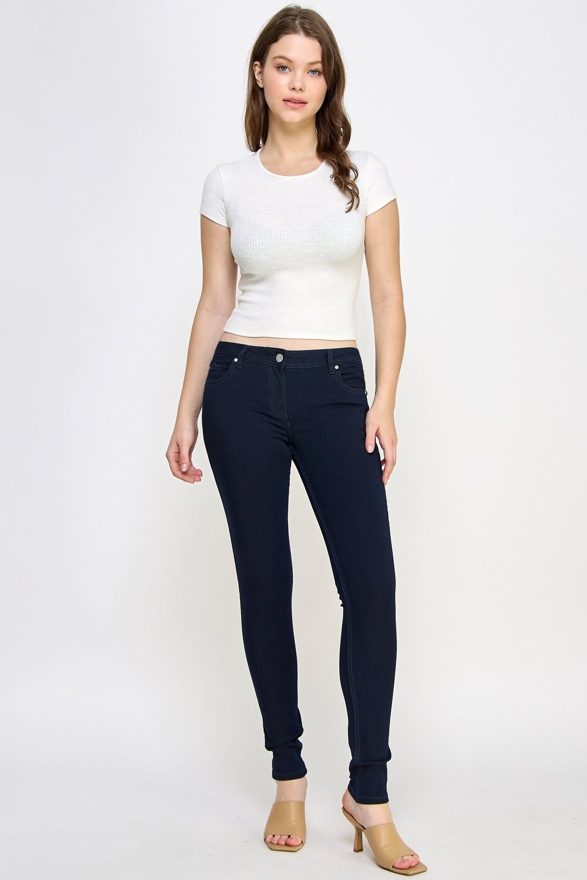 Dark - Blue Straight Fit Jeans - Ladies Trousers - UrbanKoach