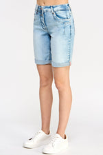 Load image into Gallery viewer, Dazzle Denim Shorts - Ladies Shorts - UrbanKoach
