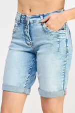 Load image into Gallery viewer, Dazzle Denim Shorts - Ladies Shorts - UrbanKoach
