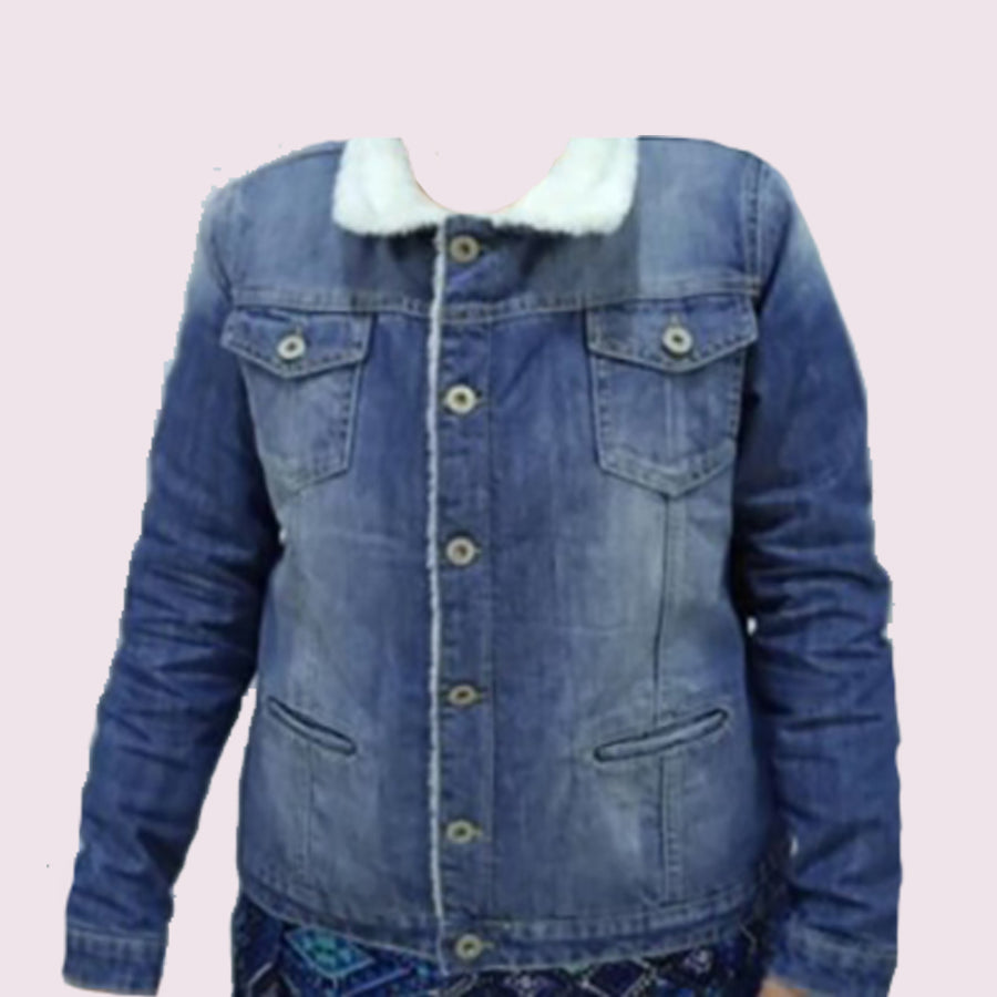 LADIES DENIM FUR JKT