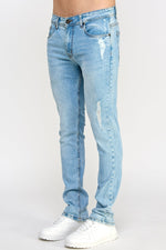 Load image into Gallery viewer, Light Blue Jeans - MEN&#39;s Trousers - UrbanKoach
