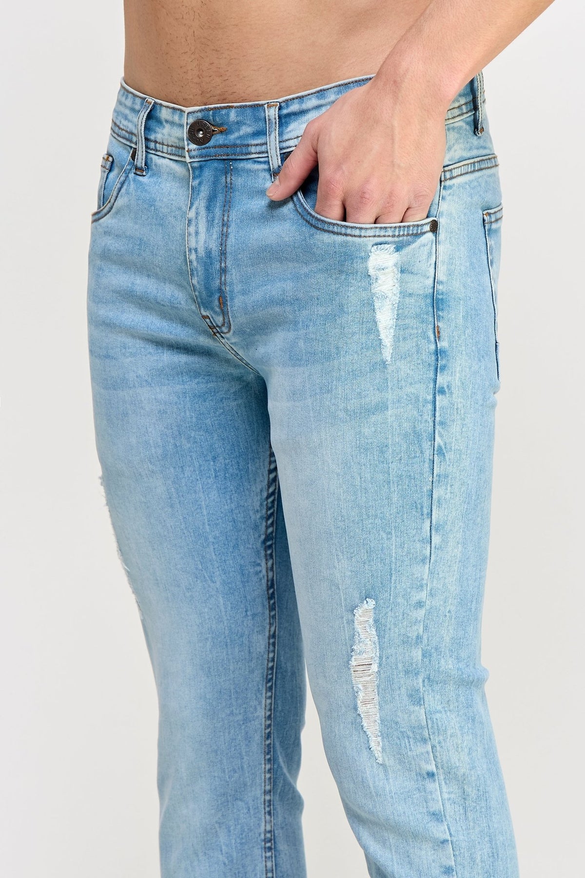 Light Blue Jeans - MEN's Trousers - UrbanKoach