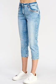 Luxe Crop Denim Jeans - Ladies Trousers - UrbanKoach