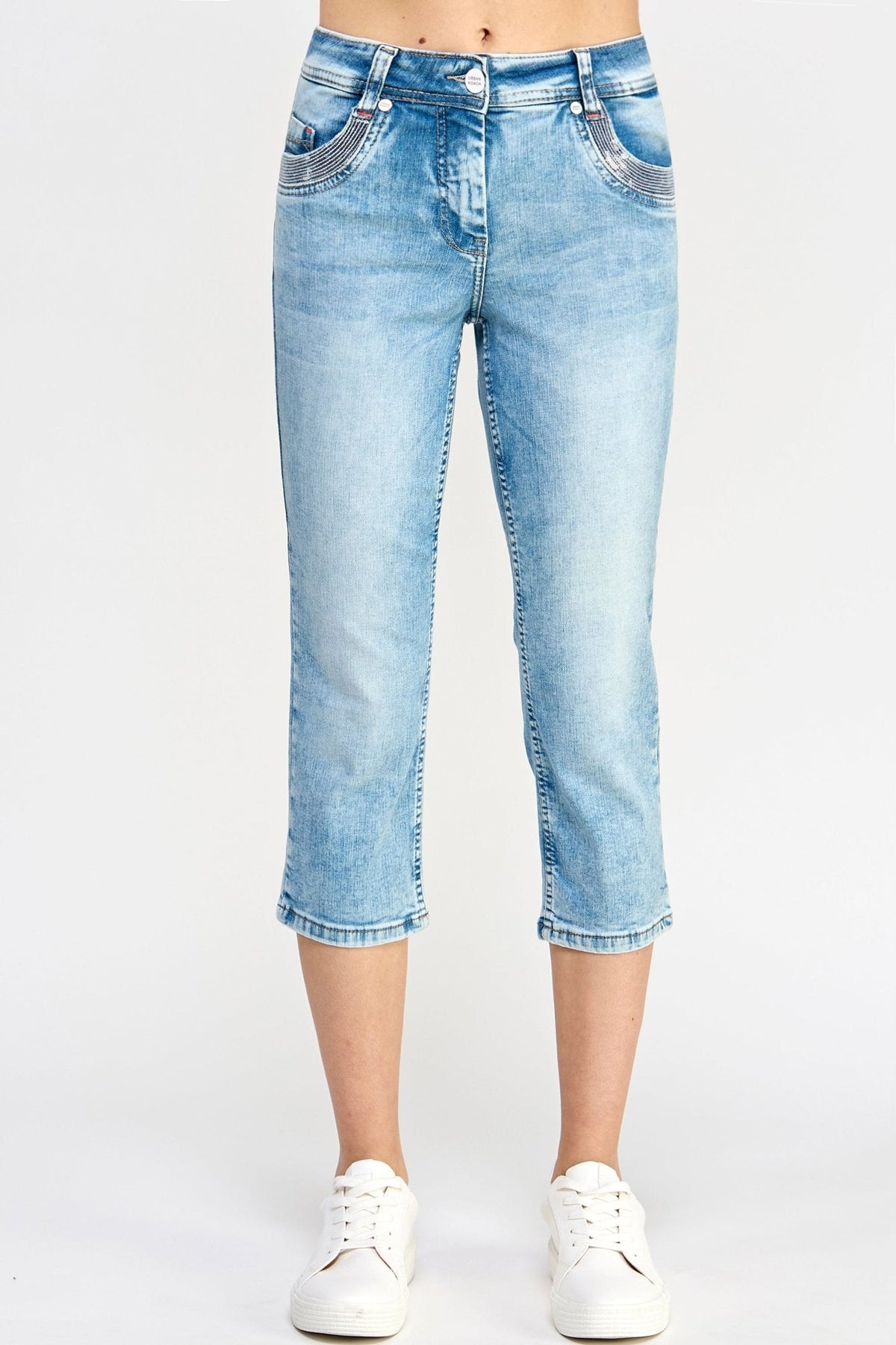 Luxe Crop Denim Jeans - Ladies Trousers - UrbanKoach