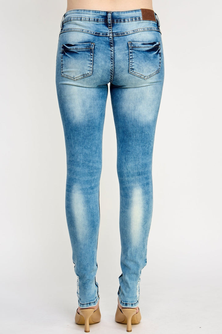 Mid - Blue Denim Jeans - Ladies Trousers - UrbanKoach