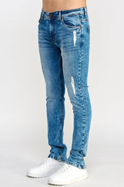 Ripped Blue Jeans - MEN's Trousers - UrbanKoach