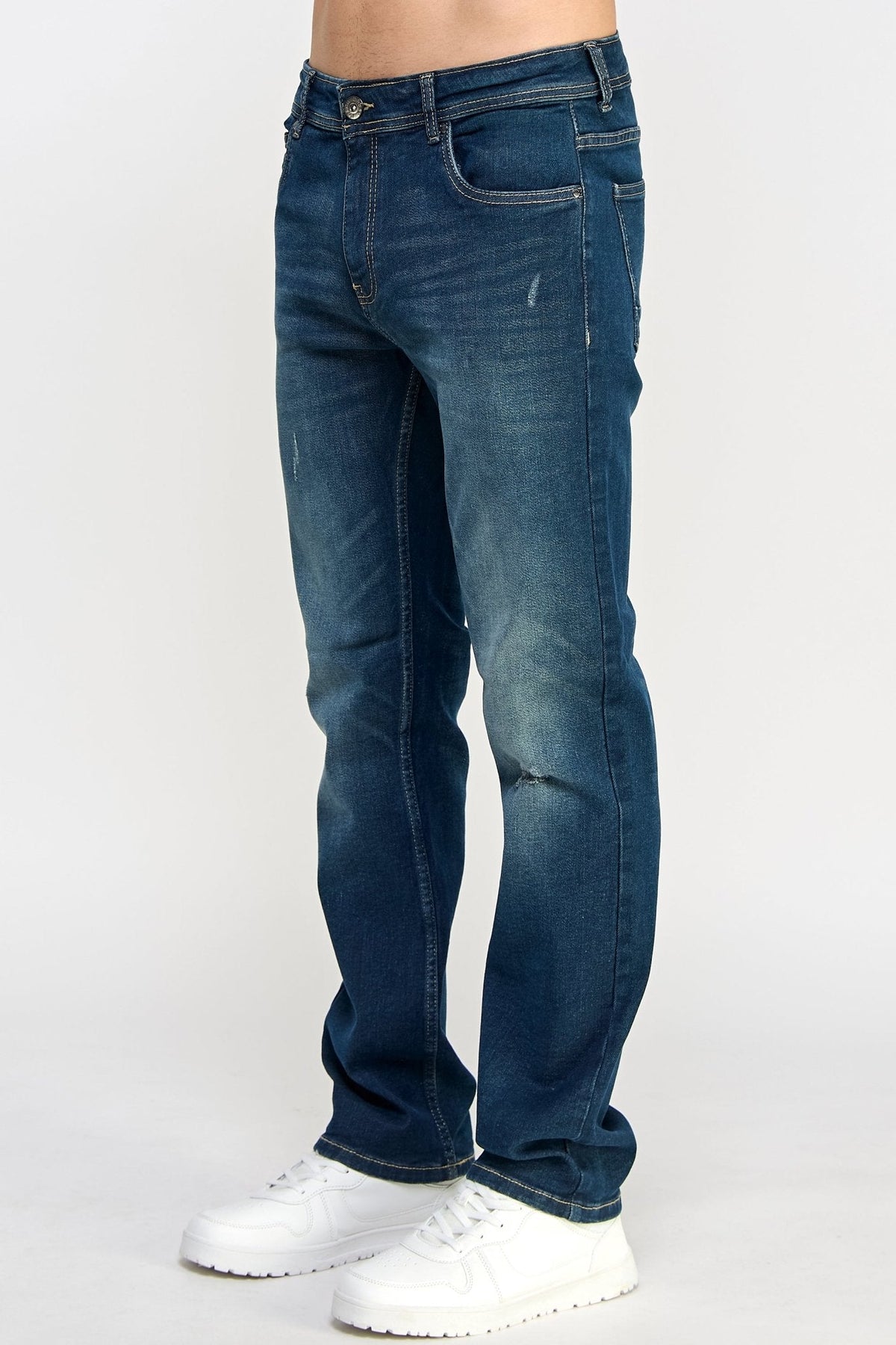 Straight Fit Blue Jeans - MEN's Trousers - UrbanKoach