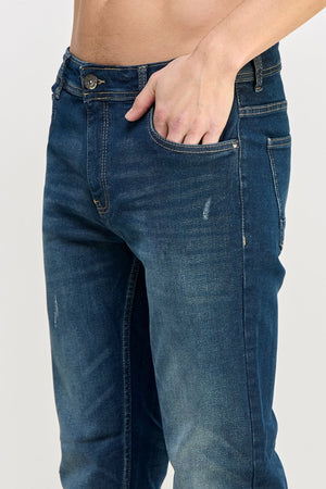 Straight Fit Blue Jeans - MEN's Trousers - UrbanKoach
