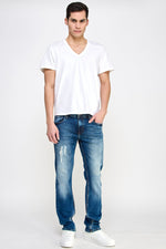 Load image into Gallery viewer, Straight - Fit Denim Jeans - MEN&#39;s Trousers - UrbanKoach
